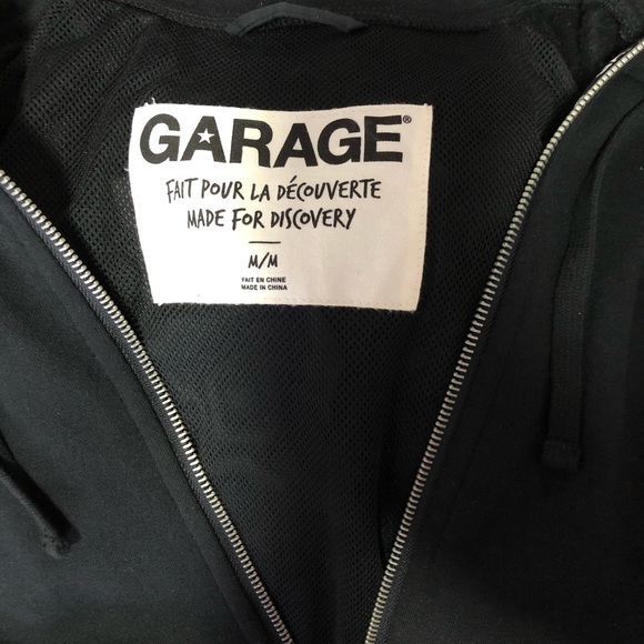 GARAGE BLACK “WINDBOMBER” JACKET - SIZE MEDIUM - Picture 4 of 4